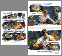 CENTRAL AFRICAN 2023 MNH Table Tennis Tischtennis M/S+2S/S – OFFICIAL ISSUE – DHQ2419 - Tafeltennis