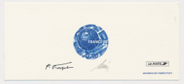 France 1998 - Epreuve / Proof Signed By Engraver Football - 1998 FIFA World Cup - World Championship - Other & Unclassified