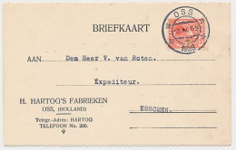 Firma Briefkaart Oss 1928 - Hartog S Fabrieken - Ohne Zuordnung