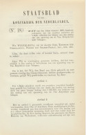 Staatsblad 1908 : Spoorlijn Ewijcksluis - Schagen - Documents Historiques
