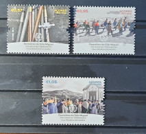 2022 - Portugal - MNH - Pilgrims Of São Miguel, Azores-500 Years Of Vila Franca Do Campo Earthquake - 3 Stamps - Neufs