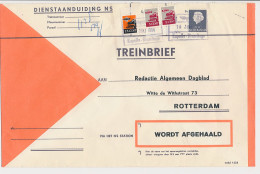 Treinbrief Kapelle Biezelinge - Rotterdam 1966 - Zonder Classificatie