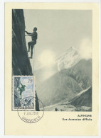 Maximum Card France 1956 Alpinism - Mountaineering - Other & Unclassified