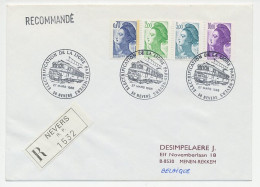 Registered Cover / Postmark France 1988 Train - Electrification - Trains