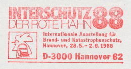 Meter Cut Germany 1988 Int. Exhibition For Fire And Civil Protection - The Red Rooster - Firemen