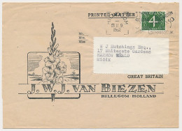 Drukwerkwikkel Hillegom 1952 - Plantenkwekerij - Unclassified