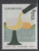 2022 Luxembourg Vin De La Mozelle Wine Alcohol GLOSSY Complete Set Of 1 MNH  @ BELOW FACE VALUE - Ongebruikt