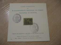 ESTORIL 1960 Acampamento Escutas Scout Scouts Scouting Cancel Card PORTUGAL - Cartas & Documentos