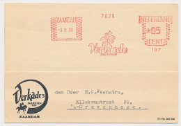 Meter Card Netherlands 1933 Horse - Herald - Verkade - Zaandam  - Horses