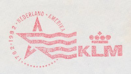 Meter Cover Netherlands 1982 KLM - Royal Dutch Airlines - 200 Years Netherlands - America  - Aerei