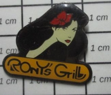 1818A Pin's Pins / Beau Et Rare / ALIMENTATION / BELLE FEMME BRUNE RONY'S GRILL - Lebensmittel