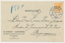Firma Briefkaart Tilburg 1925 - Aannemer - Unclassified