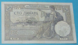 MONTENEGRO (YUGOSLAVIA) - 100 DINARA - 1941 - CIRC - P R13 - ITALIAN  OCCUPATON - VERIFICATO - BANKNOTES - - Occupation Alliés Seconde Guerre Mondiale