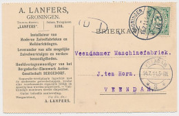 Firma Briefkaart Groningen 1911 - Installateur Zuivelfabriek - Zonder Classificatie