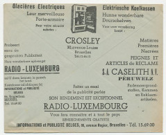 Postal Cheque Cover Belgium 1936 Refrigerator - Radio Luxembourg - Pontiac - Indian - Non Classés
