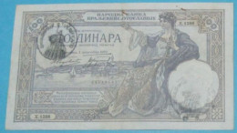 MONTENEGRO (YUGOSLAVIA) - 100 DINARA - 1941 - CIRC - P R13 - ITALIAN  OCCUPATON - VERIFICATO - BANKNOTES - - Occupazione Alleata Seconda Guerra Mondiale