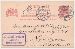 Briefkaart G. 58 B A-krt. Duitsland - Nijmegen 1909 - Ganzsachen