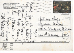 STORIA POSTALE, MUSEI FIRENZE £.600, S 2084, ISOLATO IN TARIFFA CARTOLINA, 1994,POSTE CASTELL'ARQUATO (PC) - 1991-00: Marcofilie