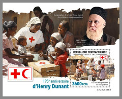 CENTRAL AFRICAN 2023 MNH Henry Dunant Red Cross Rotes Kreuz S/S II – IMPERFORATED – DHQ2419 - Rode Kruis