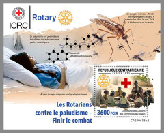 CENTRAL AFRICAN 2023 MNH Rotarian Against Malaria Finish Fight S/S II – IMPERFORATED – DHQ2419 - Rotary Club