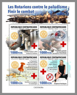 CENTRAL AFRICAN 2023 MNH Rotarian Against Malaria Finish Fight M/S – IMPERFORATED – DHQ2419 - Rotary, Lions Club