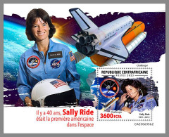 CENTRAL AFRICAN 2023 MNH Sally Ride Woman In Space Raumfahrt S/S II – IMPERFORATED – DHQ2419 - Africa