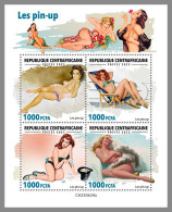 CENTRAL AFRICAN 2023 MNH Pin-up Girls M/S – IMPERFORATED – DHQ2419 - Altri & Non Classificati