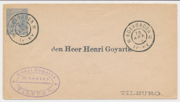 Envelop G. 5 Particulier Bedrukt Koevorden - Tilburg 1899 - Material Postal