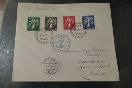 SUISSE LETTRE MIT BALLONPOST  DU 14  05 1939 DE ZURICH Pour Dieulouard  ( 54 )ITALIEN - Lettres & Documents