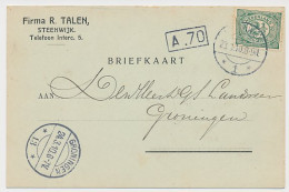Firma Briefkaart Steenwijk 1910 - Firma R. Talen - Zonder Classificatie