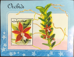 Afghanistan 1999 Orchids Minisheet MNH - Orquideas