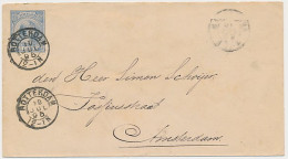 Envelop G. 5 B Rotterdam - Amsterdam 1895 - Material Postal