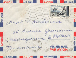 FRANCE SEUL SUR LETTRE. N° 1091. COLOMBOPHILIE. ETRANGER. MADAGASCAR - 1921-1960: Moderne