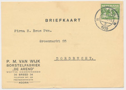 Firma Briefkaart Hoorn 1939 - Borstelfabriek - Ohne Zuordnung