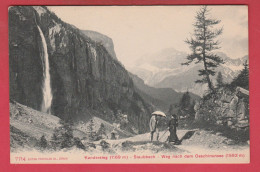 Kandersteg ( 1169 M ) -Staubbach - Weg Nach Dem Oeschinensee ( Voir Verso ) - Autres & Non Classés