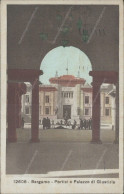 Cs153 Cartolina Bergamo Citta' Portici E Palazzo Di Giustizia 1935 Lombardia - Bergamo