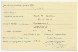 Verhuiskaart G. 35 Particulier Bedrukt Amstelveen 1968 - Material Postal