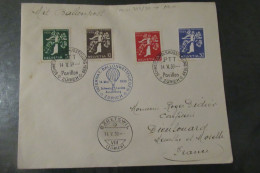 SUISSE LETTRE MIT BALLONPOST  DU 14  05 1939 DE ZURICH Pour Dieulouard  ( 54 ) FRANCAIS - Cartas & Documentos