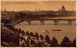 R043146 The Thames And Waterloo Bridge. London. Valentine - Altri & Non Classificati