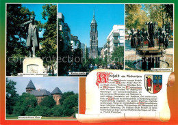 73217800 Krefeld Seidenweber Denkmal Wasserburg Linn Rippenbrunnen Chronik Krefe - Krefeld