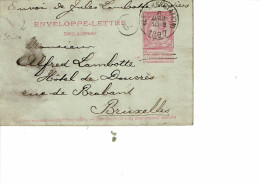 BELGIQUE  ENVELOPPE-LETTRE  N° 2 - 1893-1907 Armarios