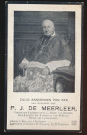 PASTOOR PAROCHIE  O.L.VROUW VAN BIJSTAND ST.NIKLAAS = KAN.P.J. DE MEERLEER - ERPE 1830. ST NIKLAAS 1912 - Obituary Notices