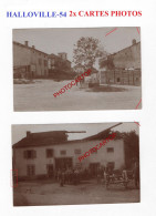 HALLOVILLE-54-2x CARTES PHOTOS Allemandes-GUERRE 14-18-1 WK-MILITARIA- - Sonstige & Ohne Zuordnung