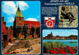 73217270 Moelln Lauenburg Nikolaikirche Blick Ueber Den Fluss Eulenspiegelstadt  - Moelln