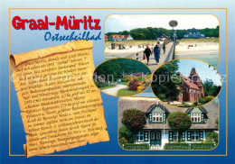 73217228 Graal-Mueritz Ostseebad Seebruecke Strand Promenade Reetdachhaus Chroni - Graal-Müritz