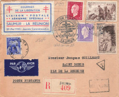 LETTRE. COURRIER DE LA LIBERATION. SAUMUR LA REUNION - Liberation