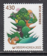 2022 South Korea World Forestry Congress Tigers Bears  Complete Set Of 1 MNH - Korea, South