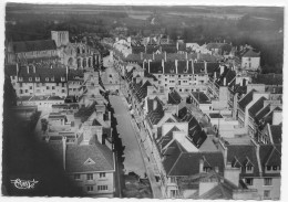 Falaise, Aérienne, Rue Pellelerie, église St Gervais - Falaise