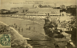 CPA BIARRITZ - Le Casino Municipal, L'Etablissement De Bains Et La Plage (n° 3022) - Biarritz