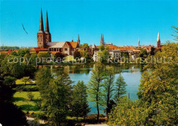 73217158 Luebeck Muehlenteich Mit Dom Und Tuermen Der Stadt Luebeck - Luebeck